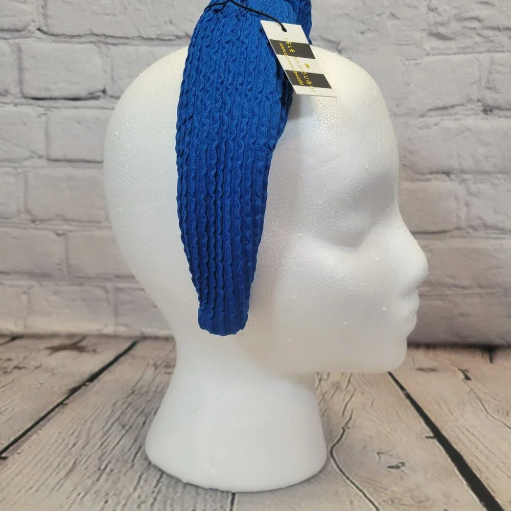 Lele Sadoughi Electric Blue Braided Padded Headband